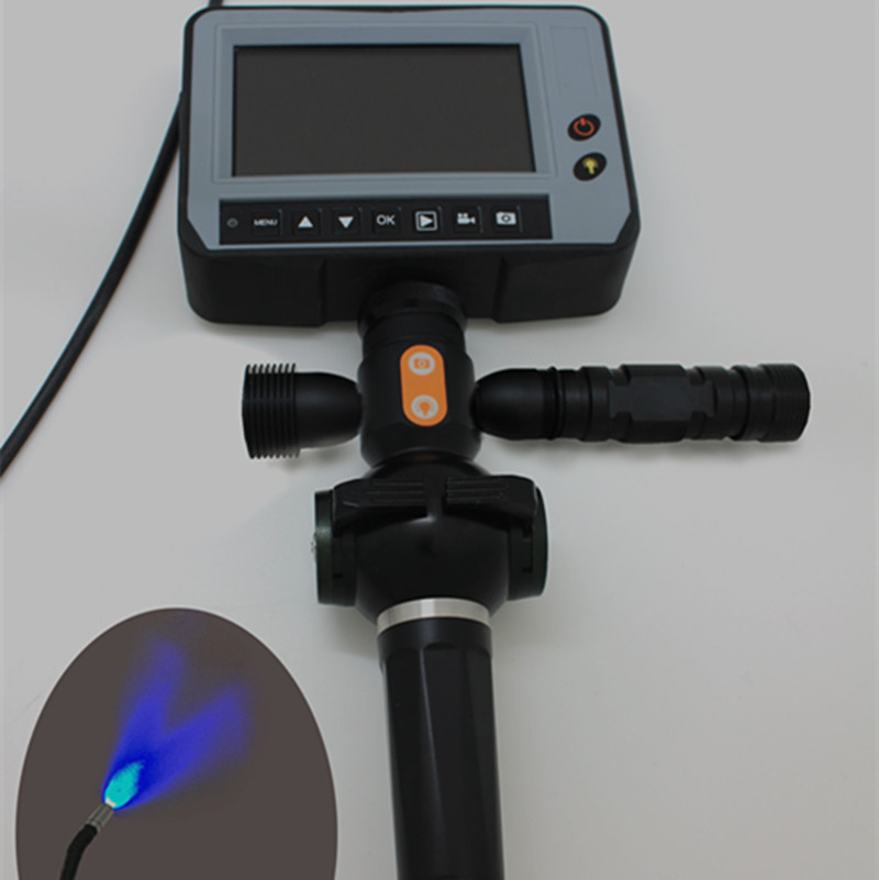 4ways articulating video borescope with black light camera