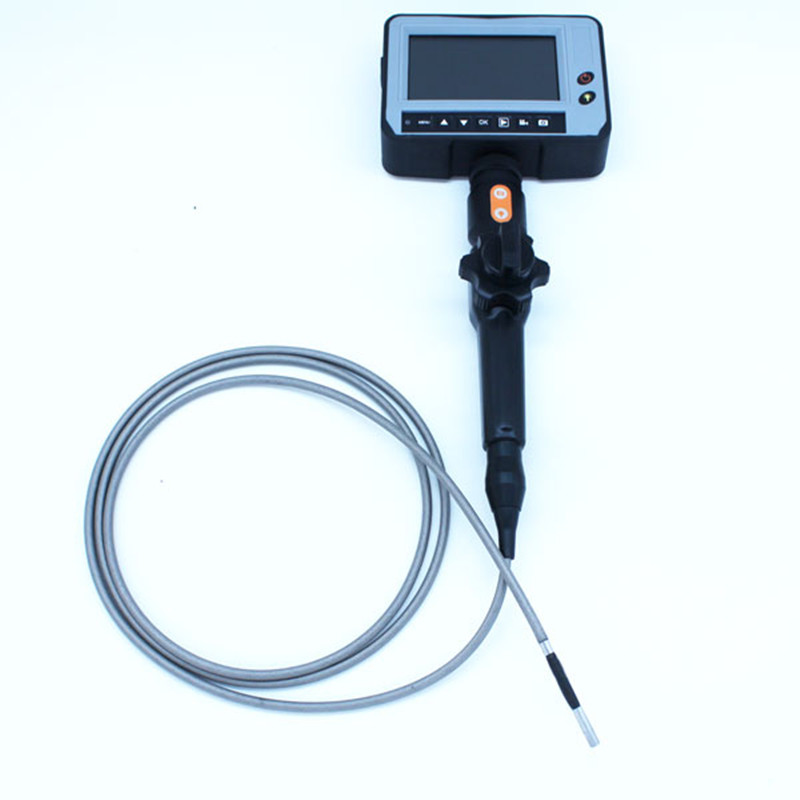 High resolution 5.5mm articulating video borescope with 8pcs high light LED 