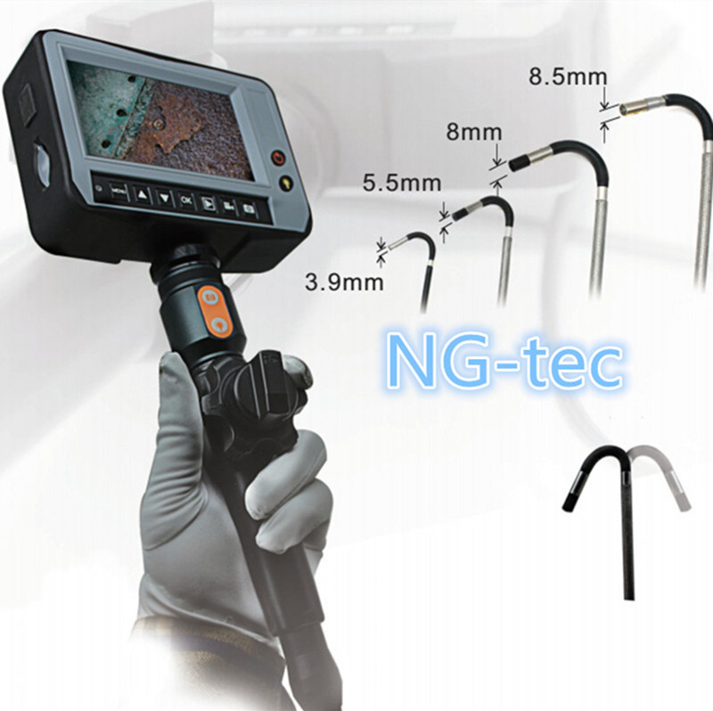 8mm inspection camera 2ways articulating video borescope with 1M pixels
