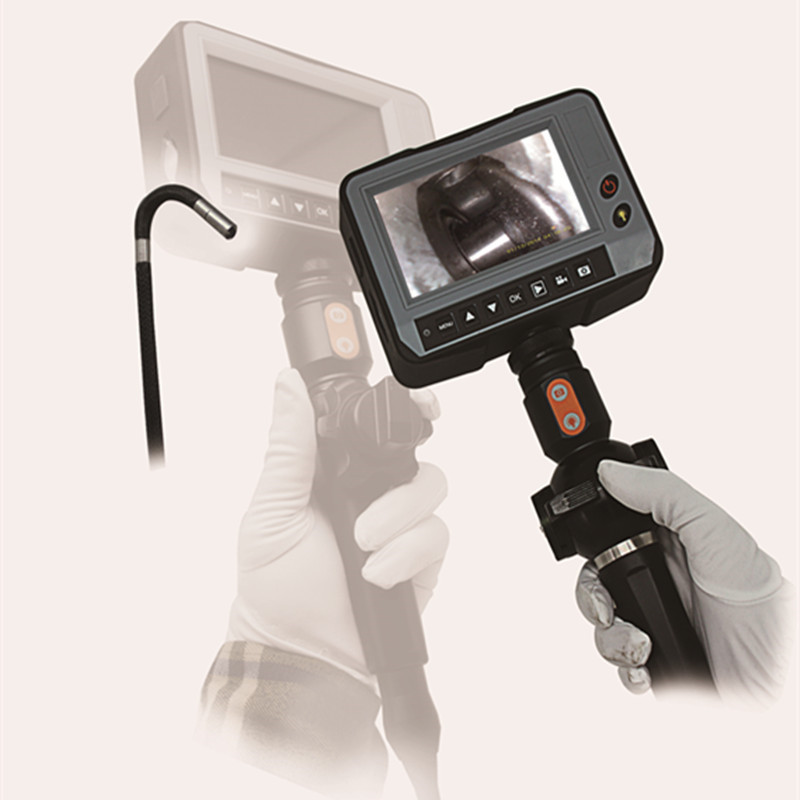 5.5mm 4ways articulation video borescope pipe inspection camera with 8pcs LED  