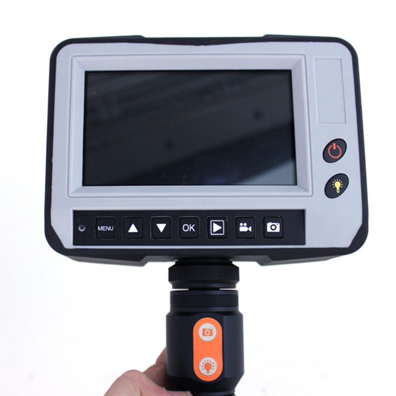 High resolution 8mm pipeline inspection camera portable flexible borescope with 12pcs highlight LED